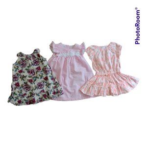 Bundle of 3 Toddler Girl's Carter's / Bonnie Jean / 1898 Place Dresses size 2T